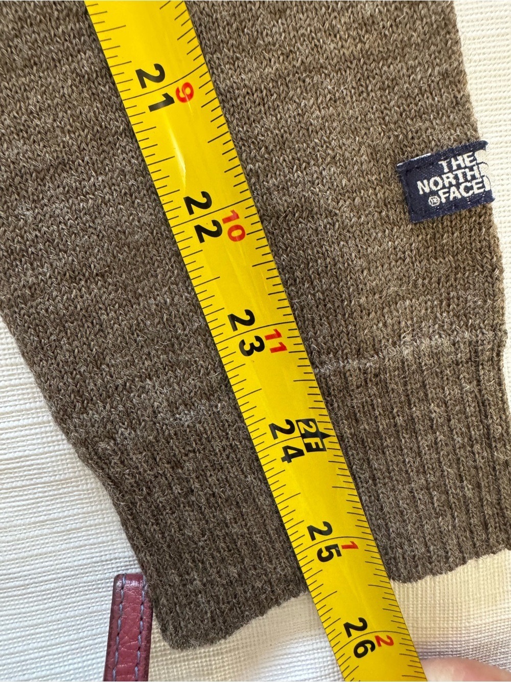 The North Face Olive Shawl-Collar Button Wool Cardigan Medium - Picture 6 of 8
